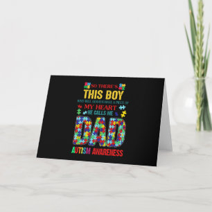 Tarjeta Hay un chico -me llama papá- conciencia del autism