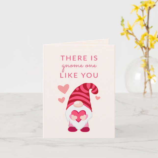 Tarjeta Hay un Gnome como tú Classroom San Valentín (flor amarilla)