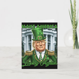 Tarjeta Haz a América Afortunada de Nuevo Irlandés Trump D