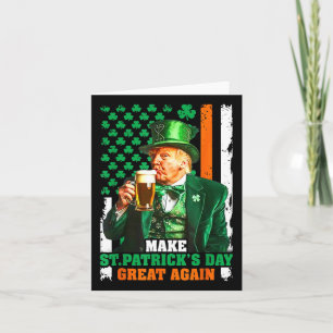 Tarjeta Haz de nuevo genial el día de San Patricio bandera