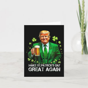 Tarjeta Haz de nuevo genial el día de San Patricio bandera