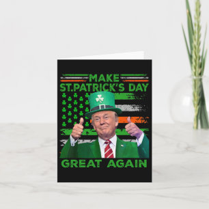 Tarjeta Haz de nuevo genial el día de San Patricio Bandera
