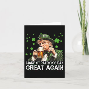 Tarjeta Haz de nuevo genial el día de San Patricio Bandera