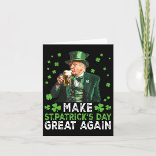 Tarjeta Haz de nuevo genial el día de San Patricio Bandera