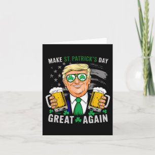Tarjeta Haz de nuevo genial el día de San Patricio Bandera