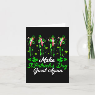 Tarjeta Haz de nuevo genial el día de San Patricio Bandera