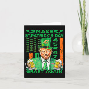 Tarjeta Haz de nuevo genial el día de San Patricio Bandera