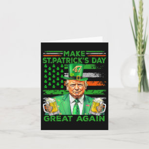 Tarjeta Haz de nuevo genial el día de San Patricio Bandera