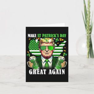 Tarjeta Haz de nuevo genial el día de San Patricio Funny T