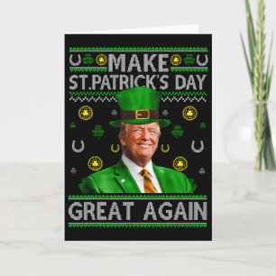 Tarjeta Haz de nuevo genial el día de San Patricio Trébol 