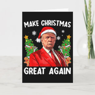 Tarjeta Haz De Nuevo Grande La Navidad Santa Divertido Tru