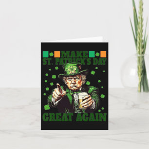 Tarjeta Haz el día de San Patricio genial de nuevo diverti
