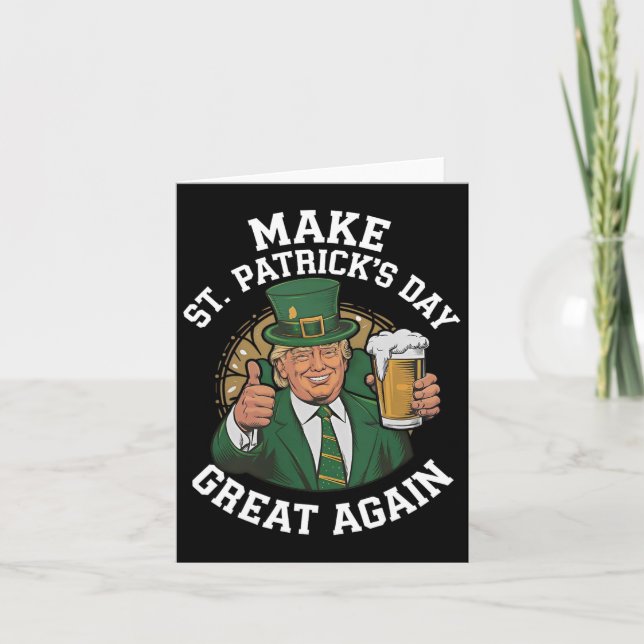 Tarjeta Haz el día de San Patricio grande de nuevo Cerveza (Anverso)