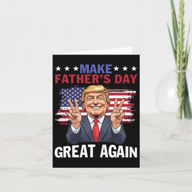 Tarjeta Haz el Día del Padre Grande de Nuevo Trump Patriót (Anverso)