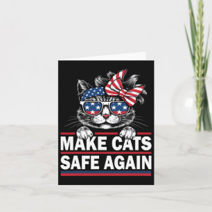 Tarjeta Haz Gatos Seguros De Nuevo Gato Divertido Amante B