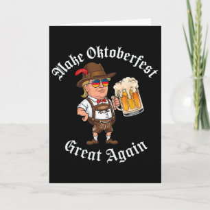 Tarjeta Haz Grande Otra Vez Divertido Trump Beber Cerveza 