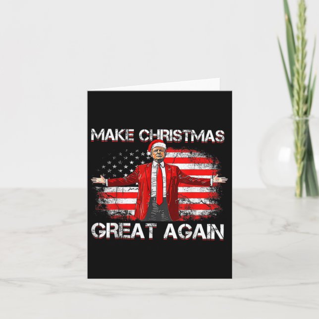 Tarjeta Haz grande otra vez Santa Graciosa Trump Navidad p (Anverso)