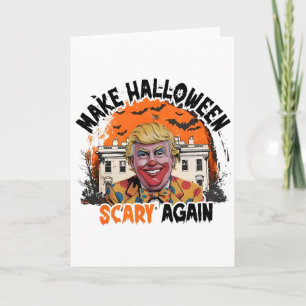 Tarjeta Haz Halloween Atroz De Nuevo Payaso Trump Divertid