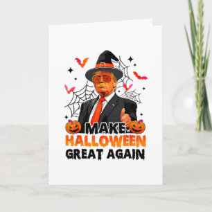 Tarjeta Haz Halloween Grande Otra Vez Divertido Trump Espe