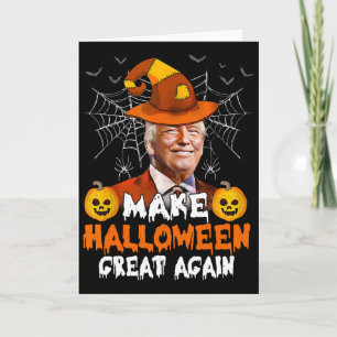 Tarjeta Haz Halloween Grande Otra Vez Divertido Trump Jack