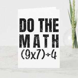 Tarjeta Haz La Ecuación Matemática Día de Acción de Gracia