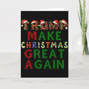 Tarjeta Haz la Navidad Grande Otra Vez Divertido Donald Tr