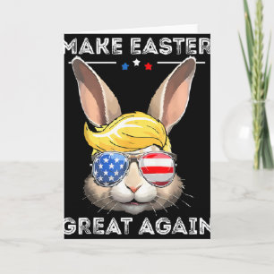 Tarjeta Haz la Pascua Grande de Nuevo Conejo Trump Diverti