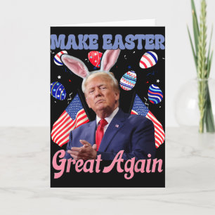 Tarjeta Haz la Pascua Grande de Nuevo Funny Trump Bunny