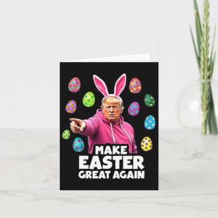 Tarjeta Haz la Pascua Grande de Nuevo Funny Trump Bunny Pr