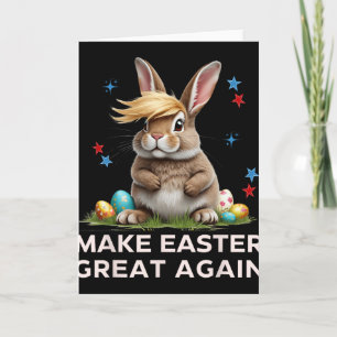 Tarjeta Haz la Pascua Grande de Nuevo Funny Trump Bunny Pr