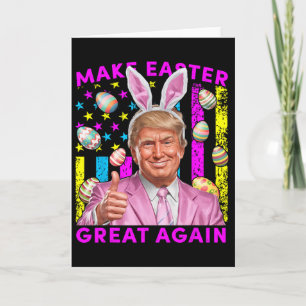 Tarjeta Haz la Pascua Grande de Nuevo Funny Trump Bunny Pr