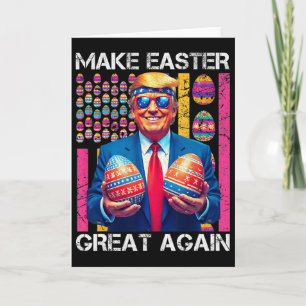 Tarjeta Haz la Pascua Grande de Nuevo Funny Trump Bunny Pr