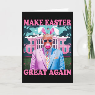 Tarjeta Haz la Pascua Grande de Nuevo Funny Trump Bunny Pr