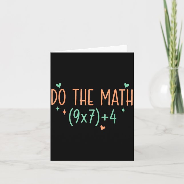 Tarjeta Haz Las Matemáticas 67 Meme Seis Siete (Anverso)