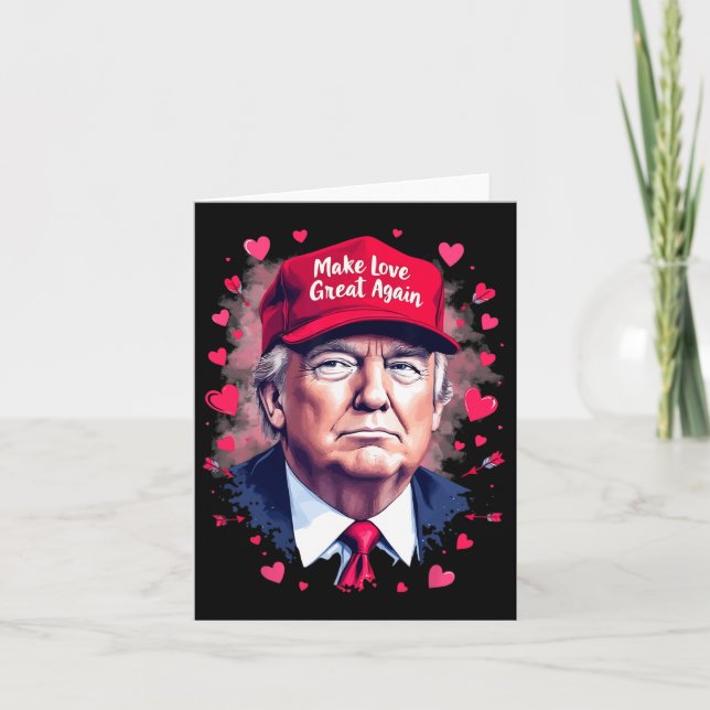 Tarjeta Haz que el amor vuelva a ser genial Funny Trump Dí (Anverso)