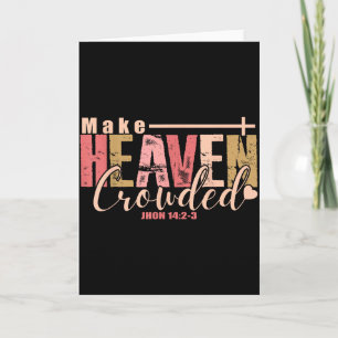 Tarjeta Haz que el cielo esté abarrotado Cruz - R Minimali