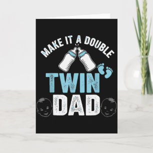 Tarjeta Hazlo Un Doble Papá Gemelo