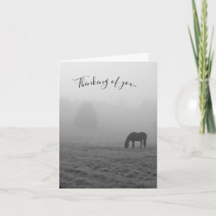 Tarjeta Hazzy Grazing Grayscale Thinking Of You Card