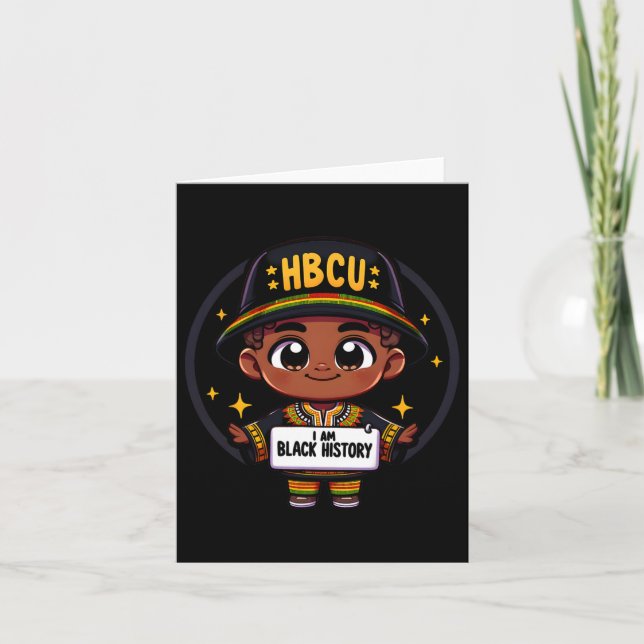 Tarjeta Hbcu Históricamente Black College Apparel Black Hi (Anverso)