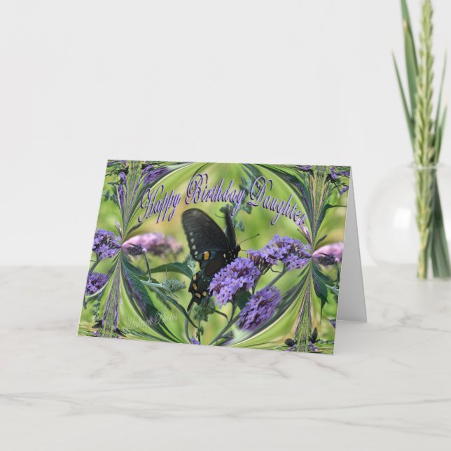 Tarjeta HBday a un Hija-personalizar (Anverso)