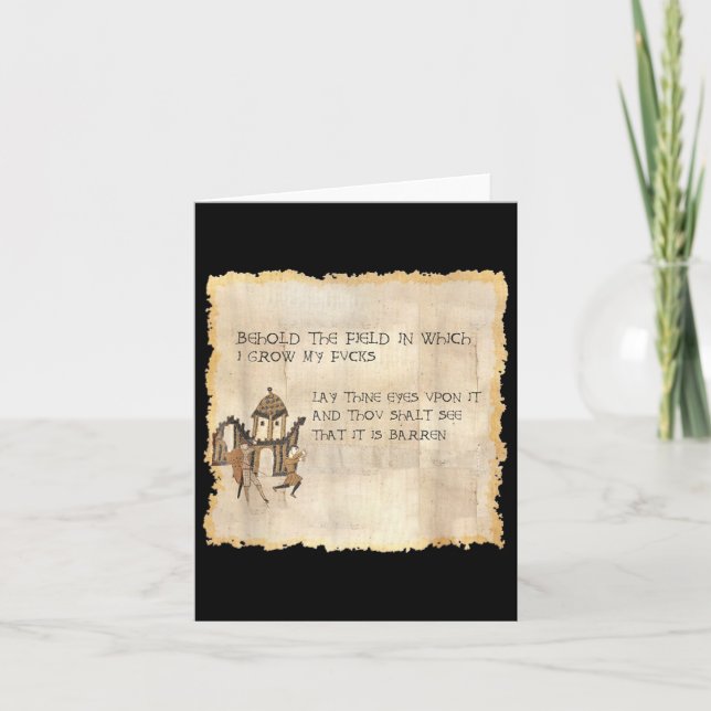 Tarjeta He Aquí El Campo En El Que Crecí Mis Peces, Gracio (Anverso)