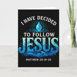 Tarjeta He Decidido Seguir a Jesús Bautismo Bautizado