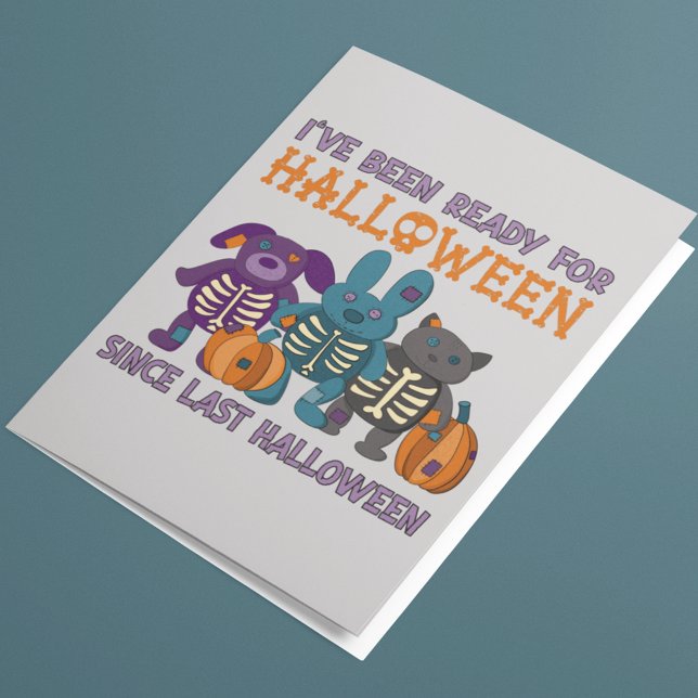 Tarjeta He estado listo para la fiesta de Halloween (Subido por el creador)