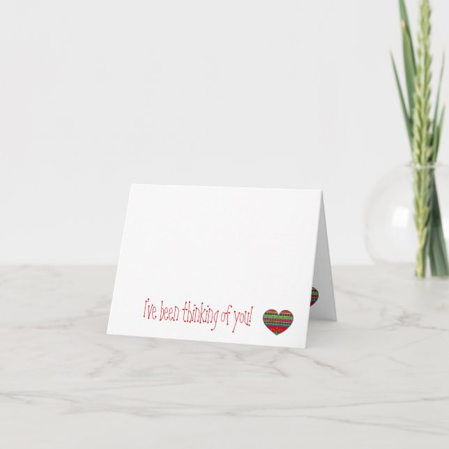 Tarjeta He estado pensando en ti (Anverso)