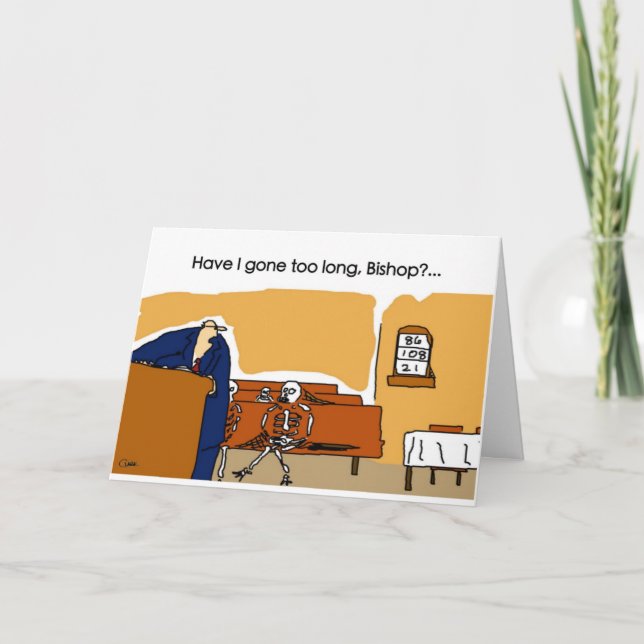 Tarjeta ¿He ido demasiado de largo, obispo? (Anverso)