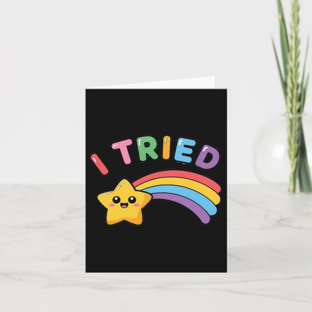 Tarjeta He Intentado _ Estrella De Tiro Graciosa Y Gracios (Anverso)