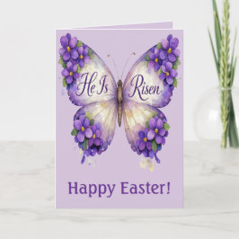 Tarjeta He Is Risen Butterfly Easter Card