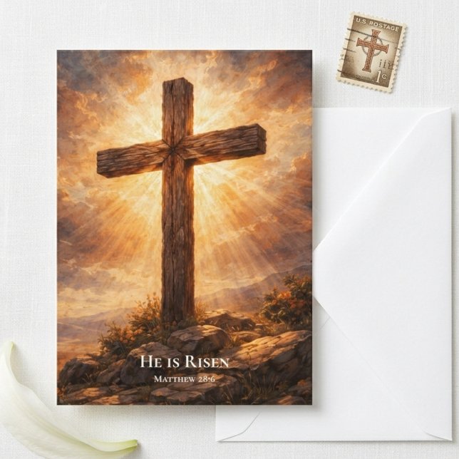 Tarjeta  He Is Risen Christian Easter  (Subido por el creador)