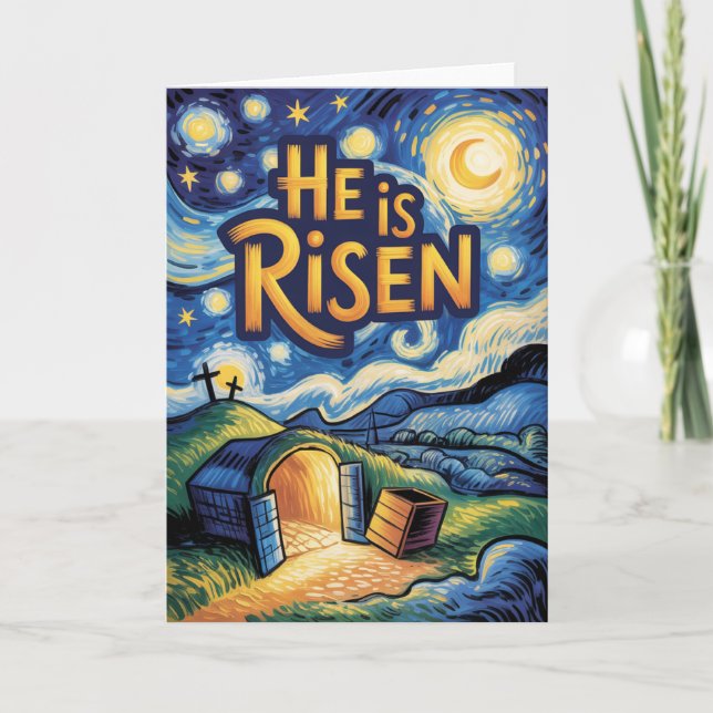 Tarjeta “He is Risen Easter Bulk Church Congregation (Anverso)