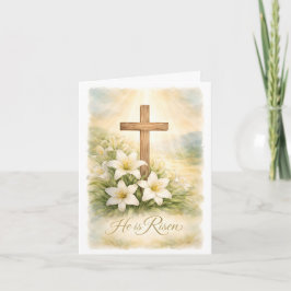 Tarjeta He is Risen Easter Card